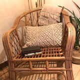 Paire de fauteuils en rotin