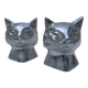 Pair of designer cat head bookends