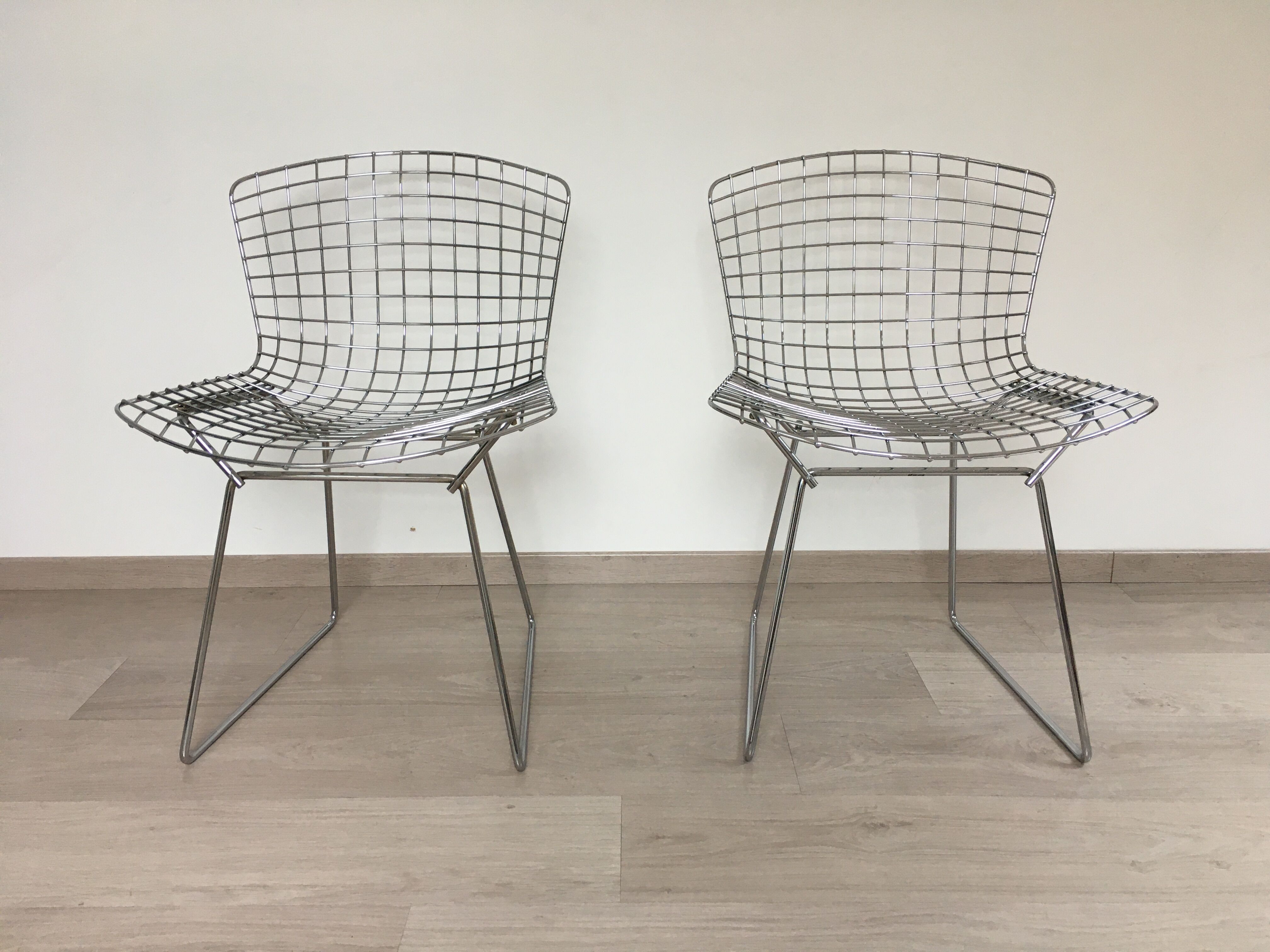 Set of chairs wire Harry Bertoia editions Knoll original 70s