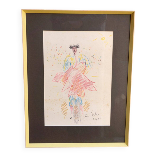 Jean Cocteau dessin Torero 1952