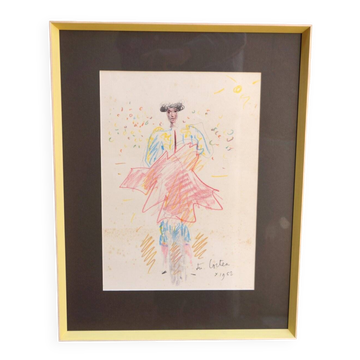 Jean Cocteau drawing Bullfighter 1952