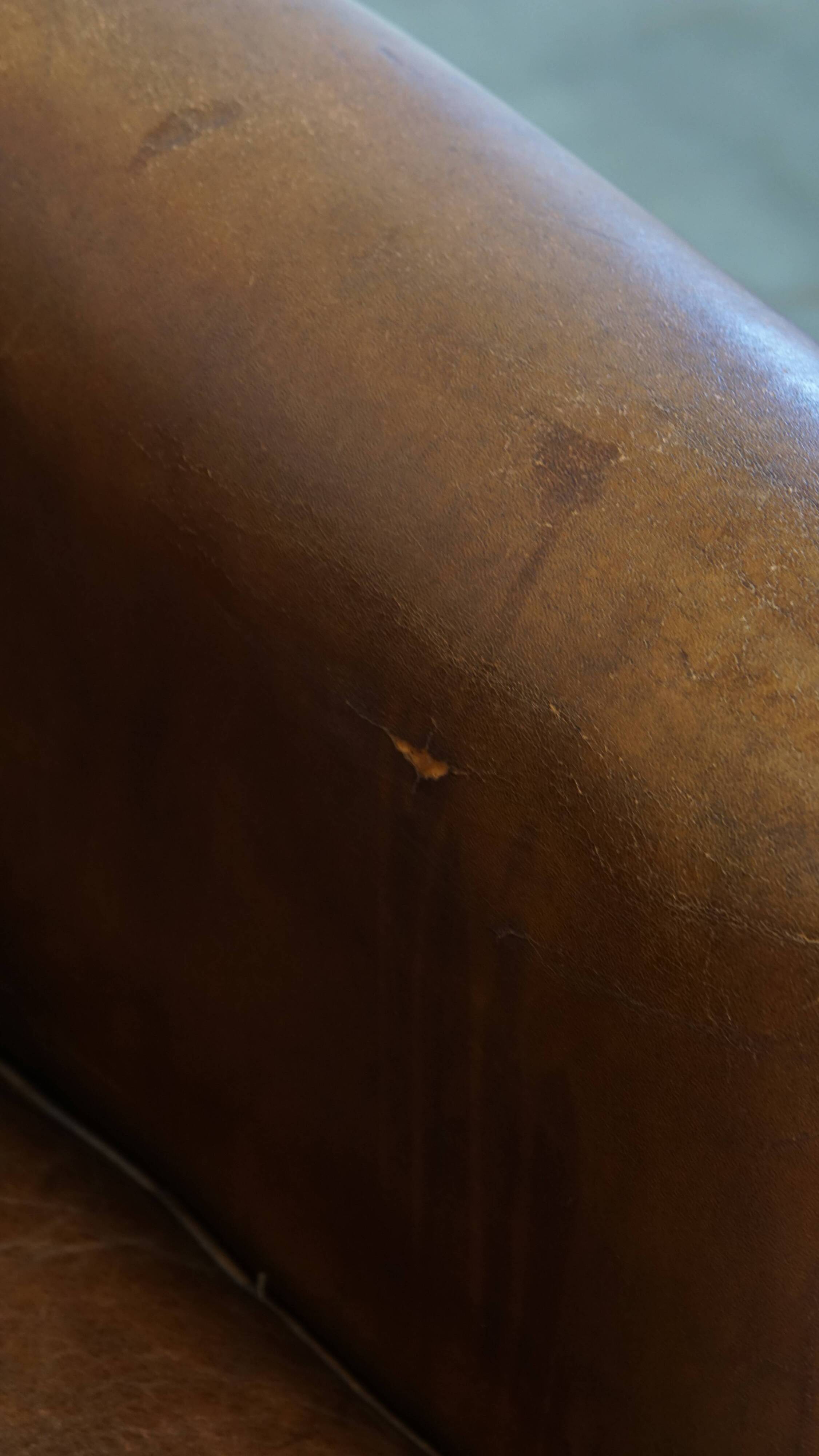 Vintage Sheepskin Leather Club Chair