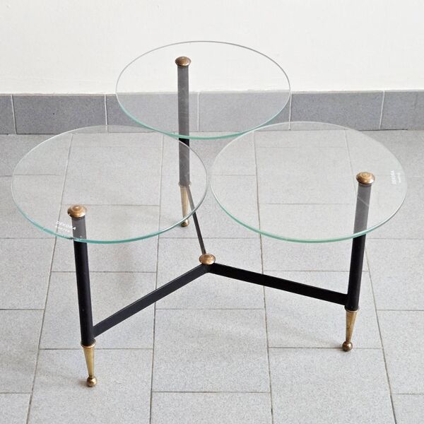 Table basse présentoir de magasin vintage 1950