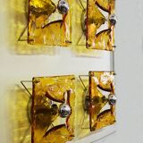 Mazzega Murano large wall sconce with 4 lights 1970s