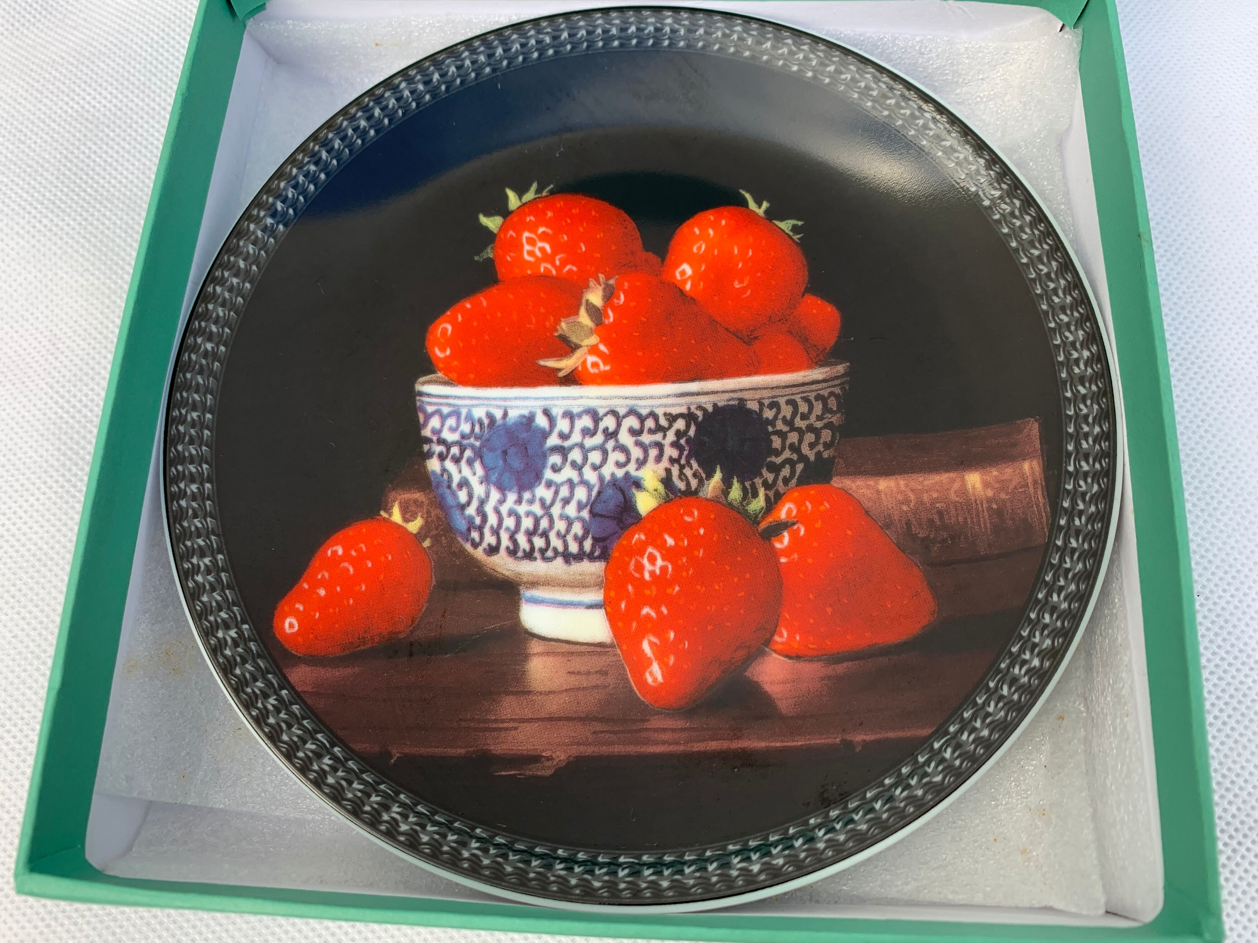 Jean-Claude Chauray strawberry plate for Bernardaud Limoges