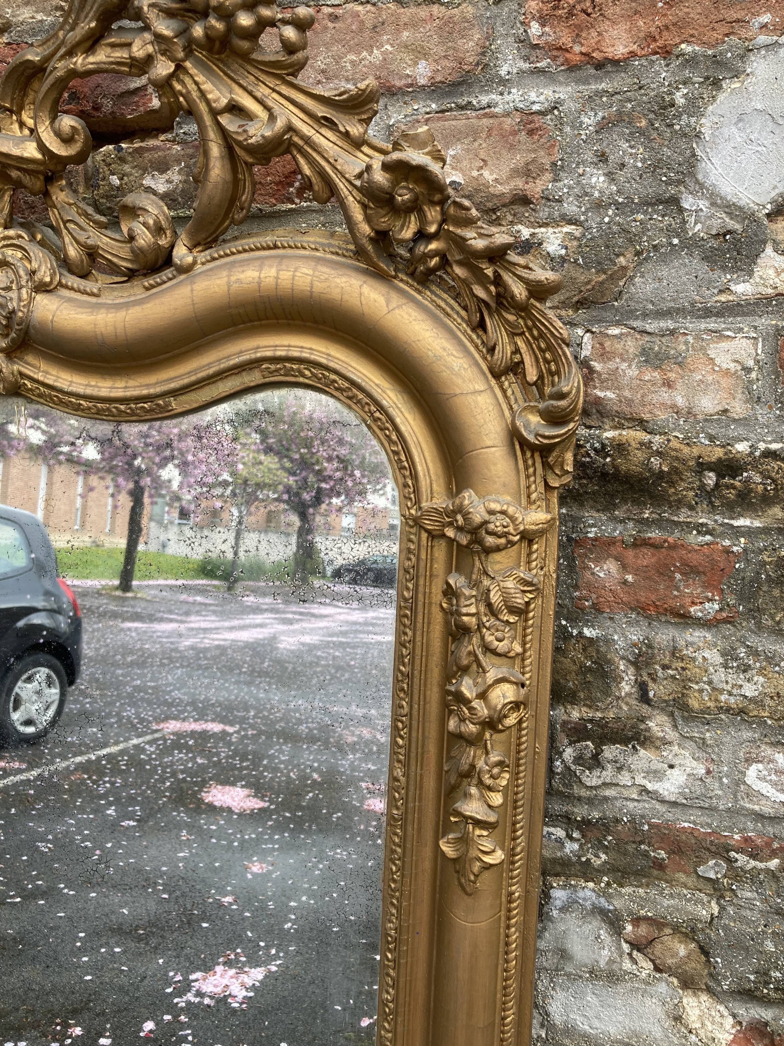 Old mirror rocaille style 178 x 96cm