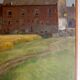 Impressionist painting of belgian farmhouse scene