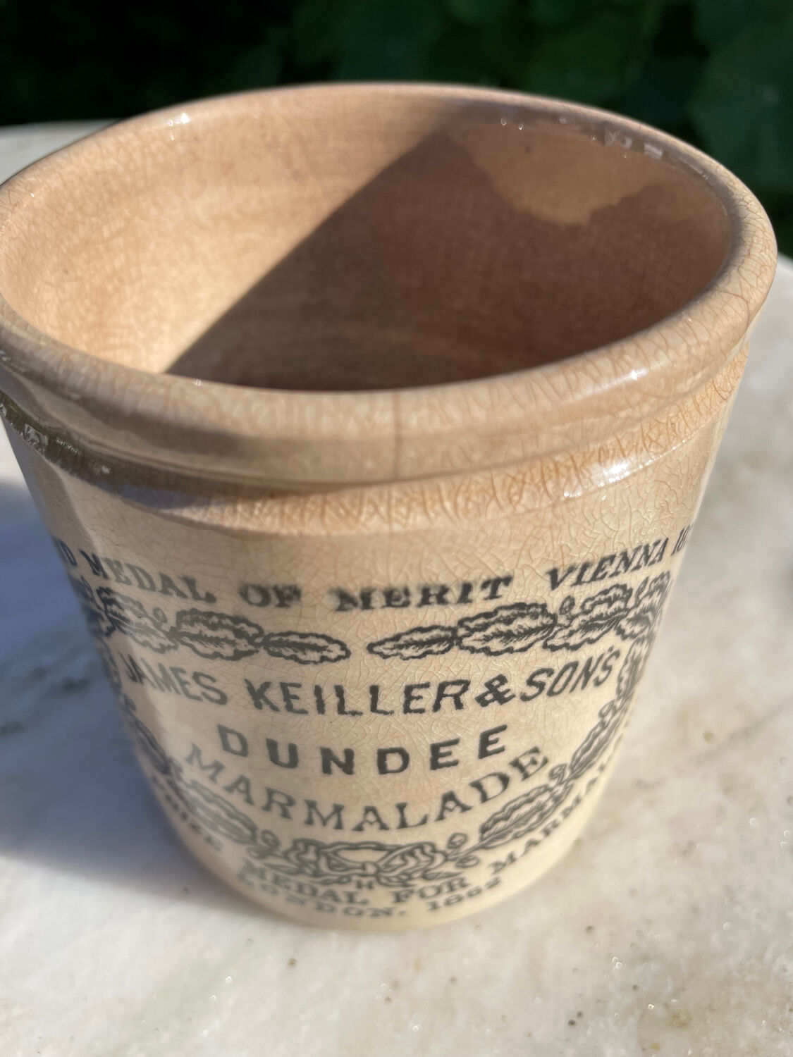 J.Dundee stoneware marmalade pot