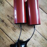 Pair of two hanging lamps lita year 70