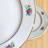 6 dessert plates demi-porcelaine Lunéville