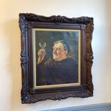 Aldo Giordani - Monk by the glass - Oil on framed canvas