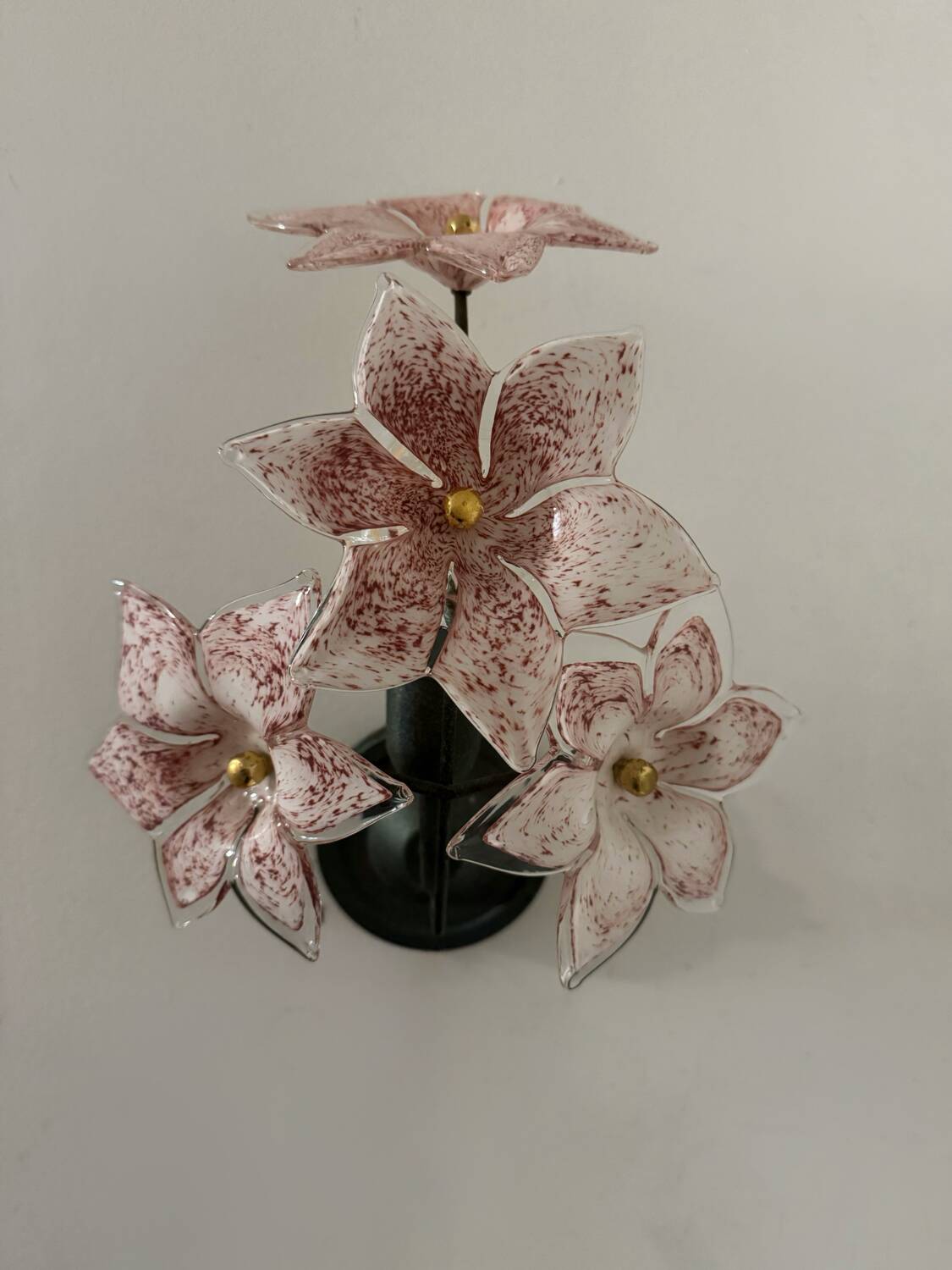 Murano floral wall lights from the 1970s
