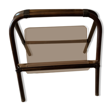 Porte revues bambou et plexiglas 1970