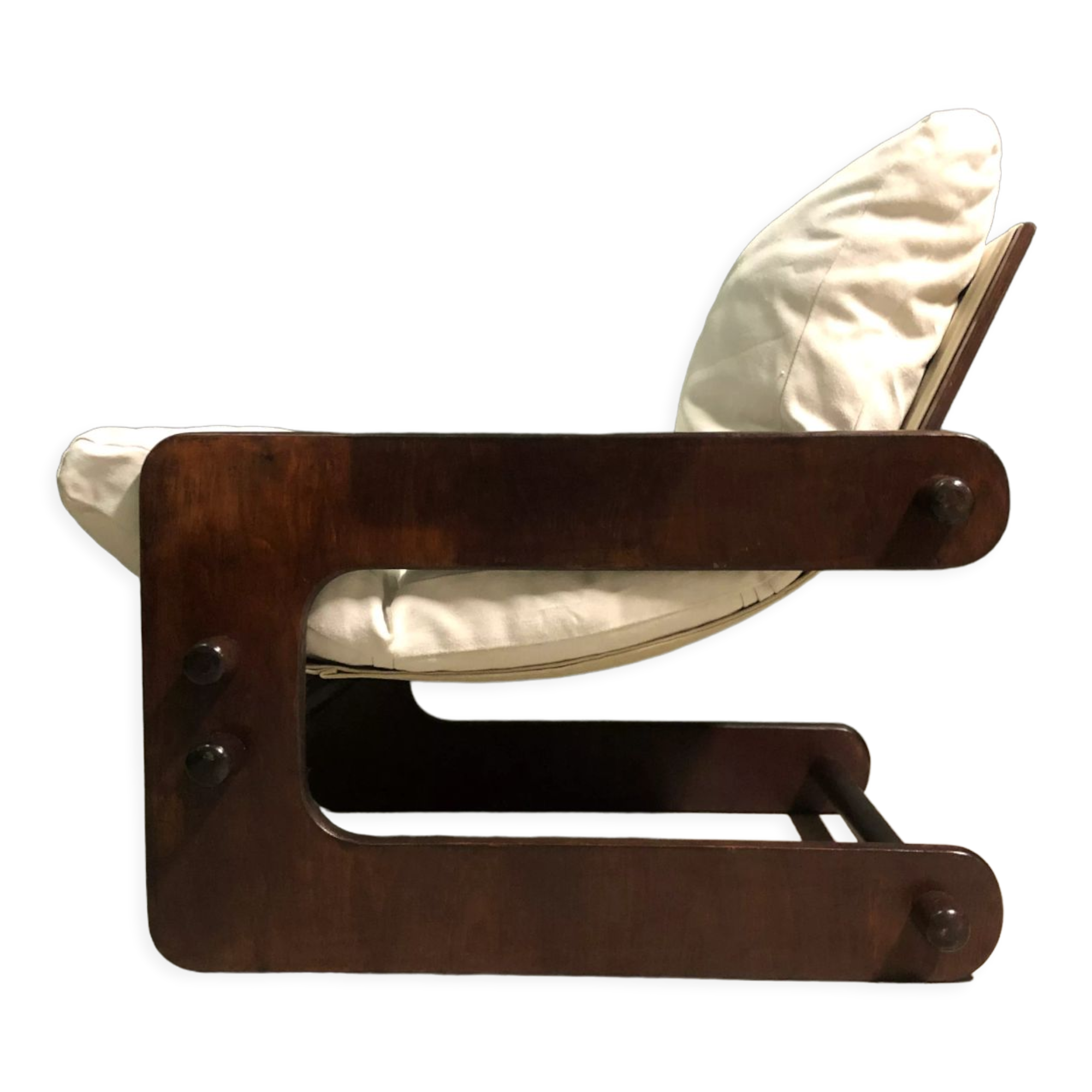 1980's Brazilian sling lounge chair.