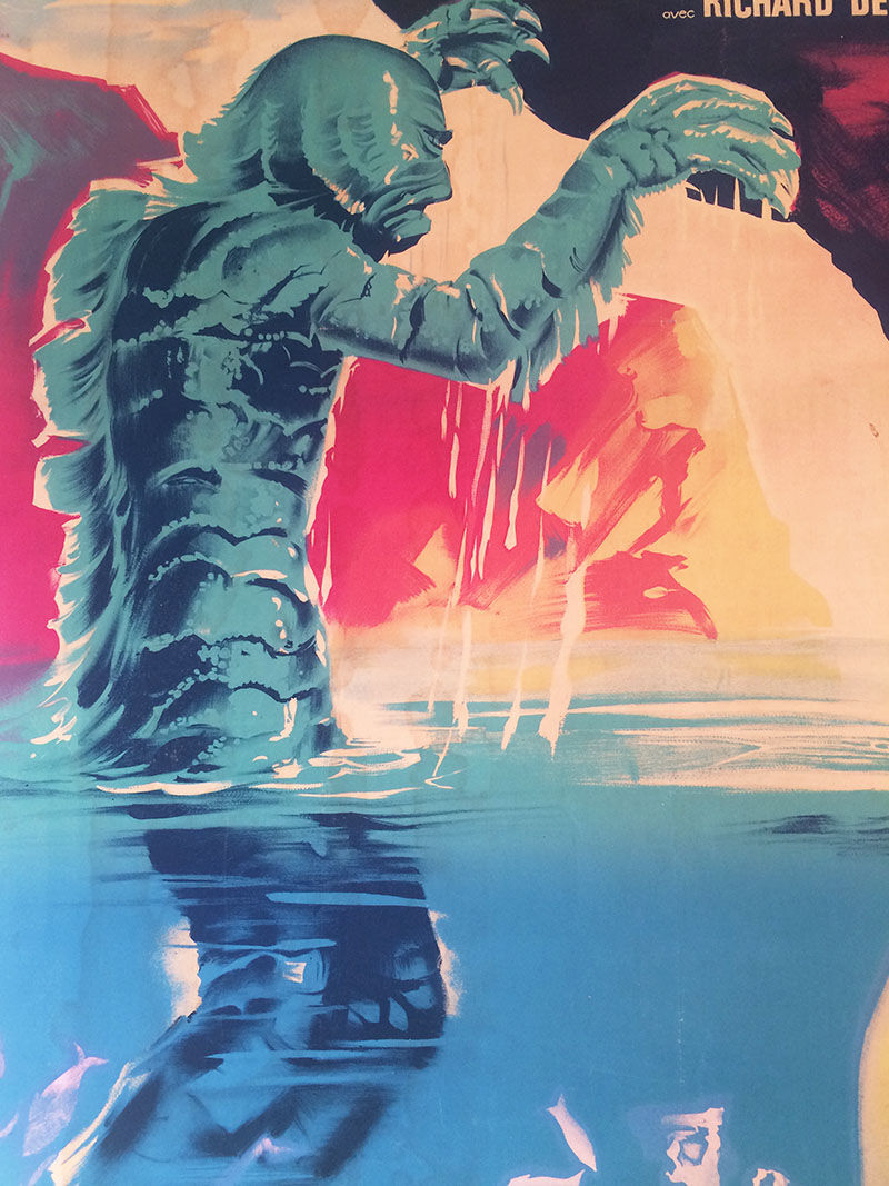 Original French poster the strange creature of the black lake, by constantin belinsky