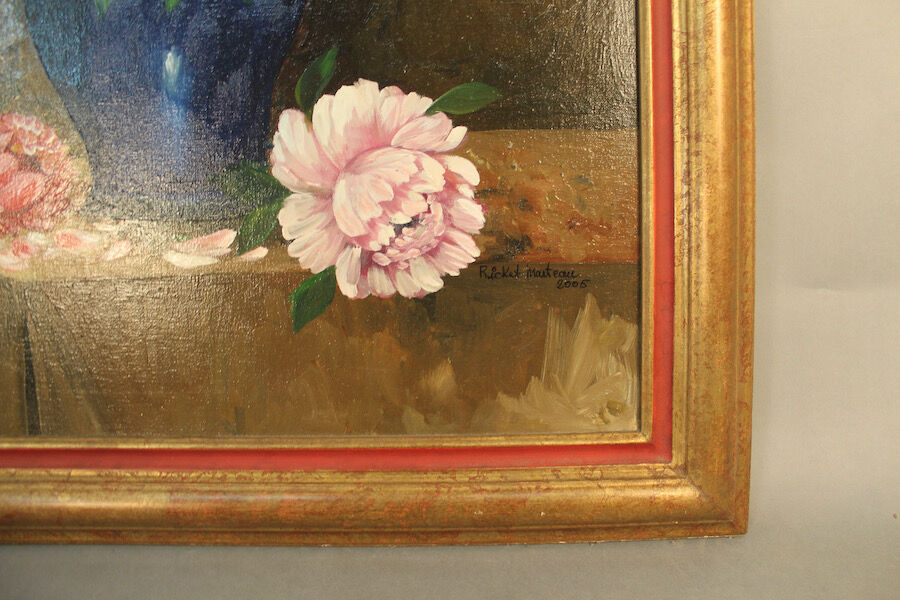 Table oil on flower canvas by Ricket Hammer