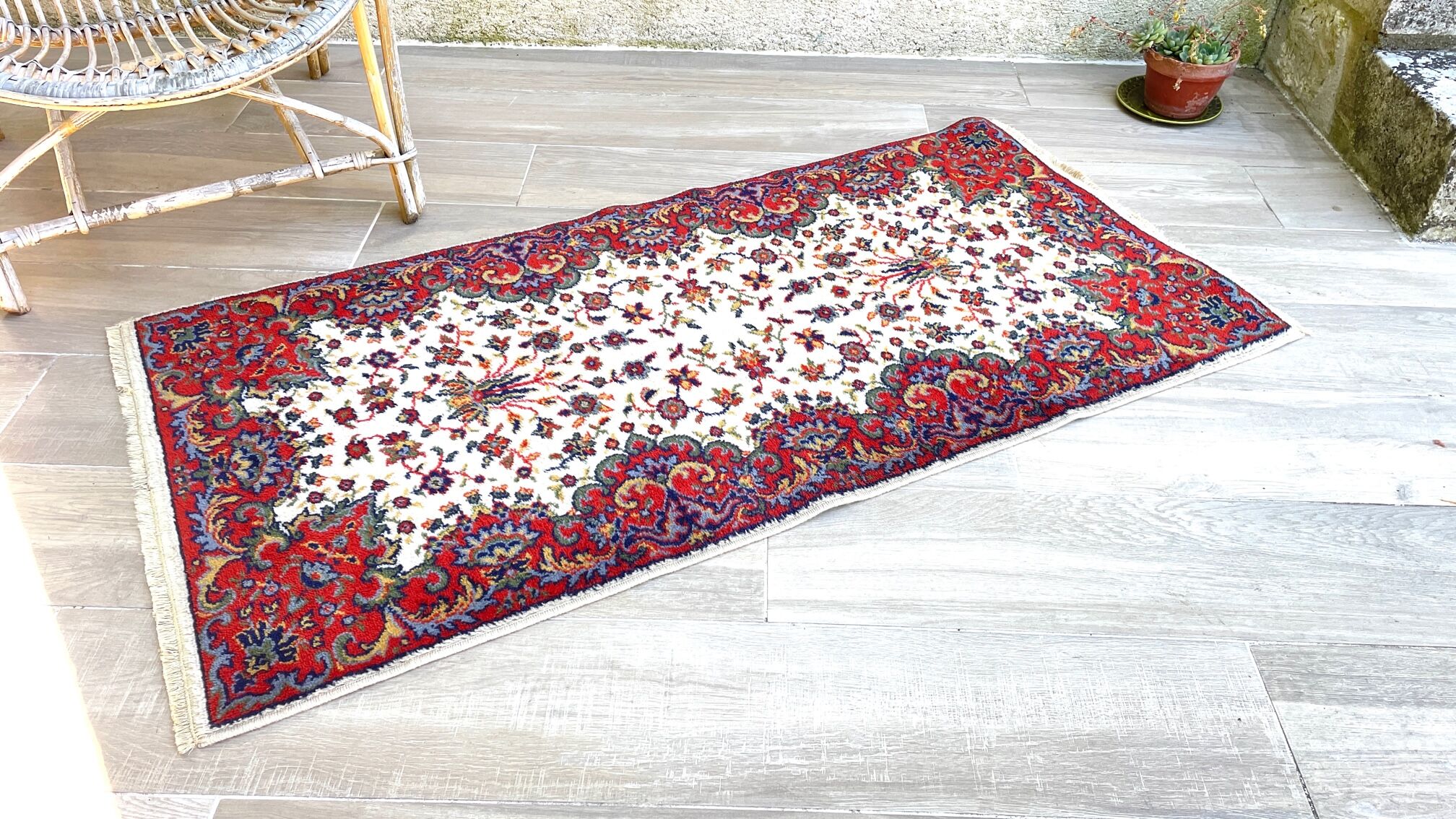 Persian indoor rug beige 145 x 72cm