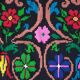 Romanian handwoven wool carpet with floral design, 155x200cm