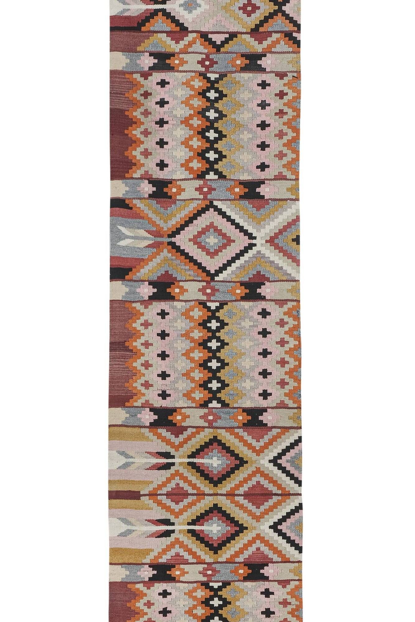 Tapis de couloir turc vintage 81x450 cm