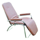 Old chaise longue in faux leather skai lama