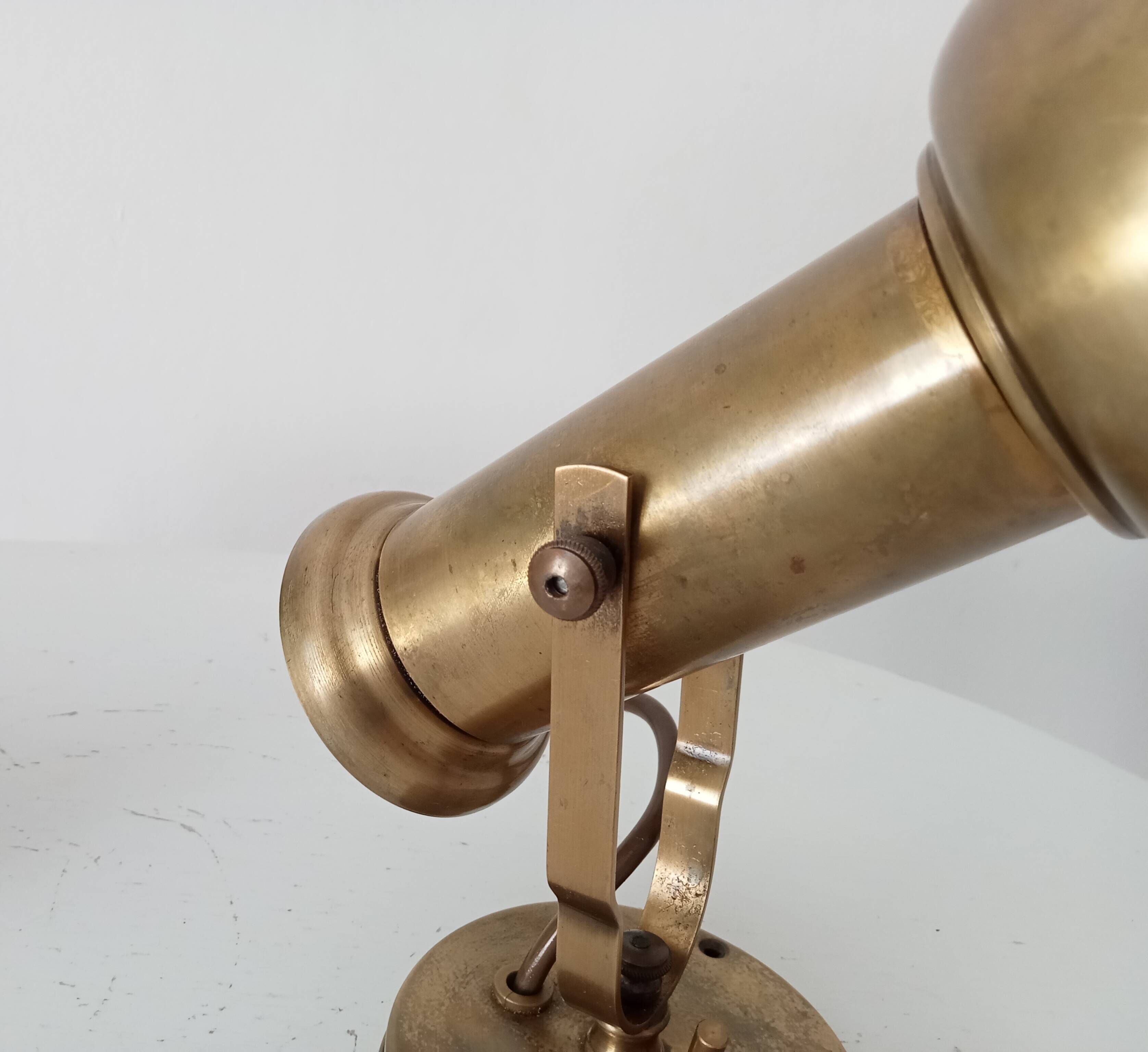 Pair of vintage wall sconces CVL in solid gold brass.