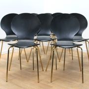 Suite of 8 designer dining room chairs