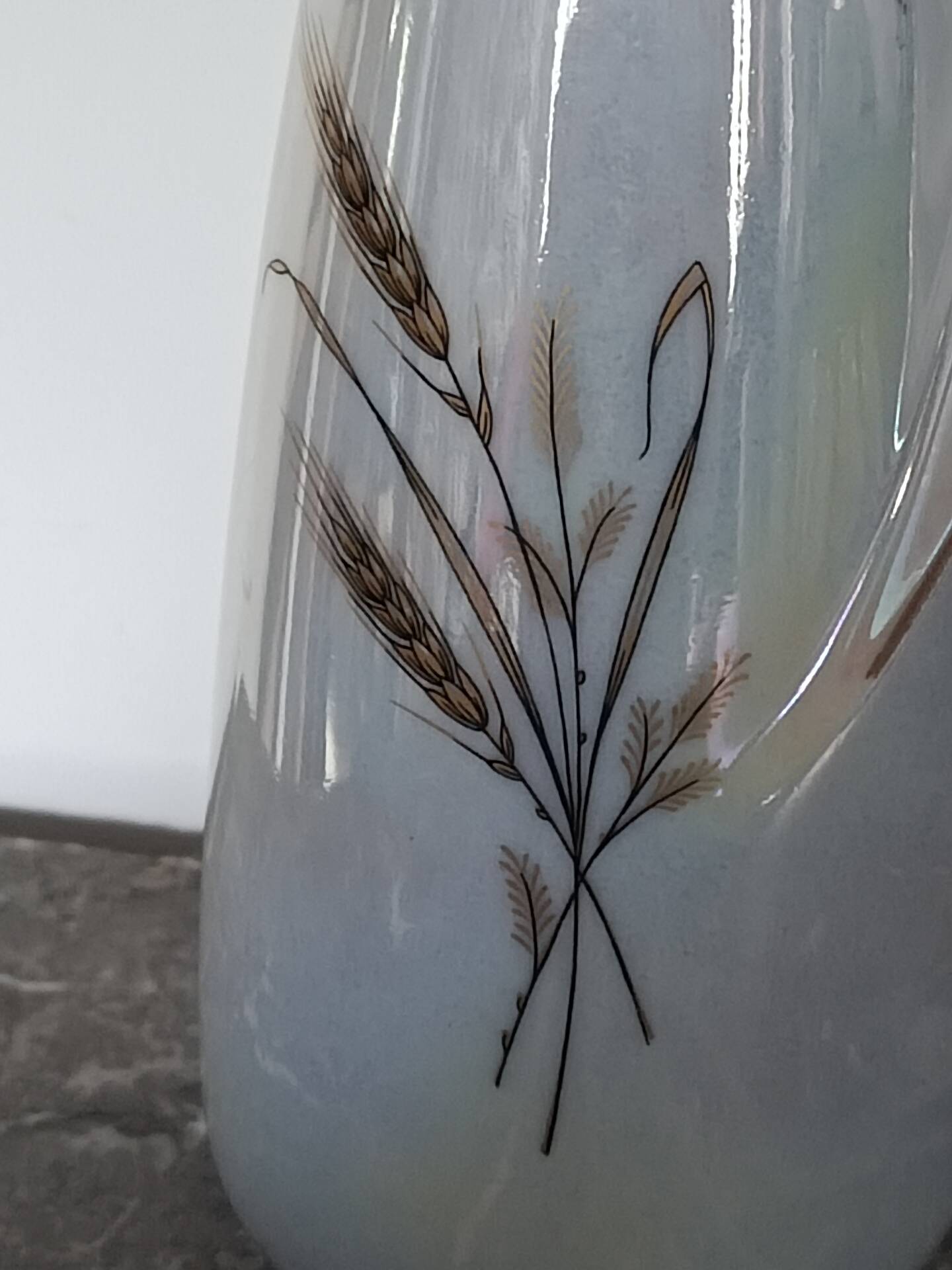 Vintage liqueur service p.a.r.i.s. 2 – iridescent porcelain