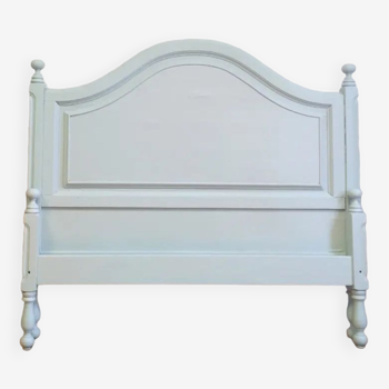 Sky blue solid oak headboard and bed frame