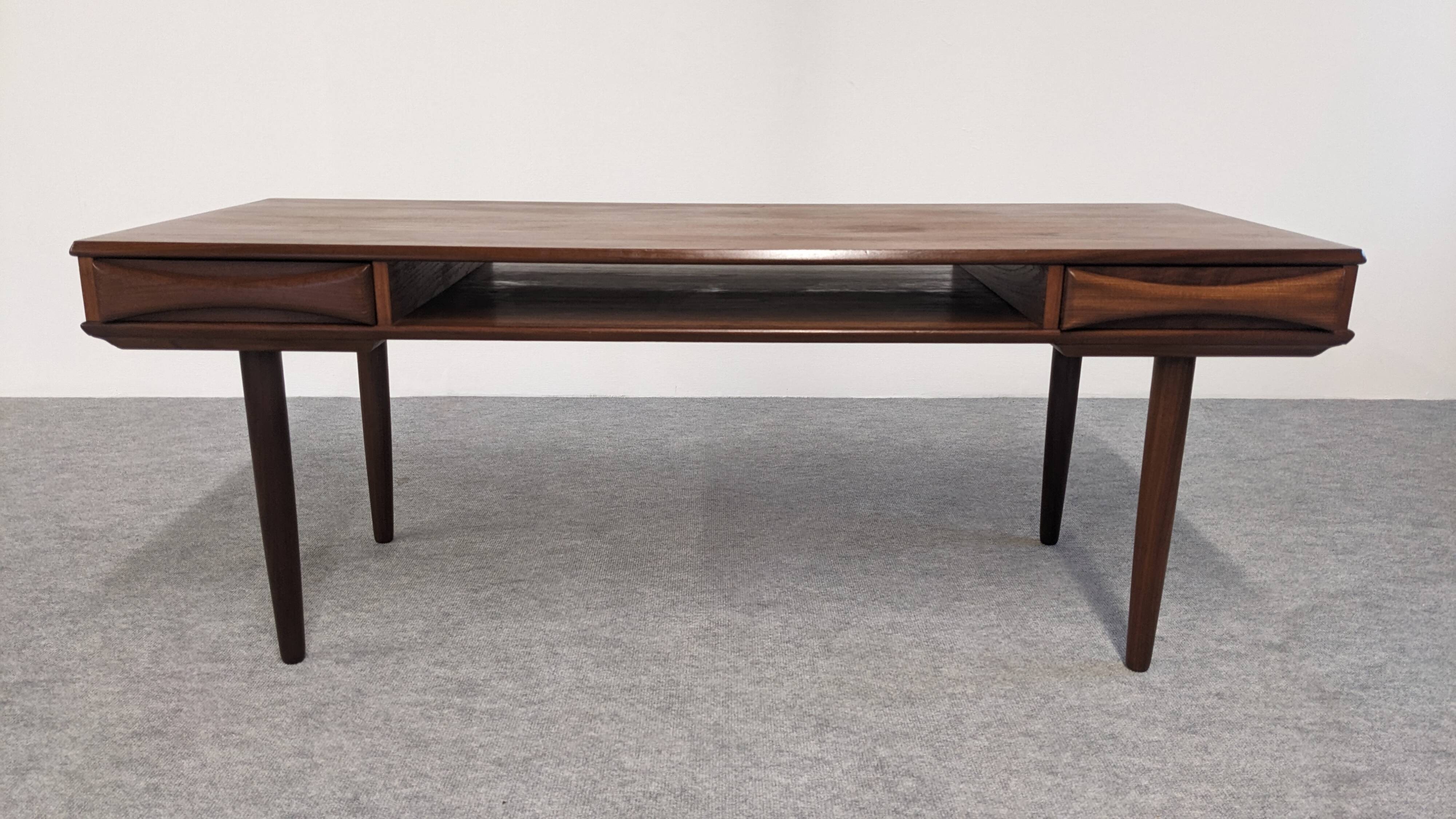 Modernist teak coffee table by Arne Vodder for Dyrlund, Denmark 1960s