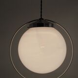 Opaline globe pendant lamp