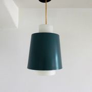 Suspension vintage en verre opalin 1960s