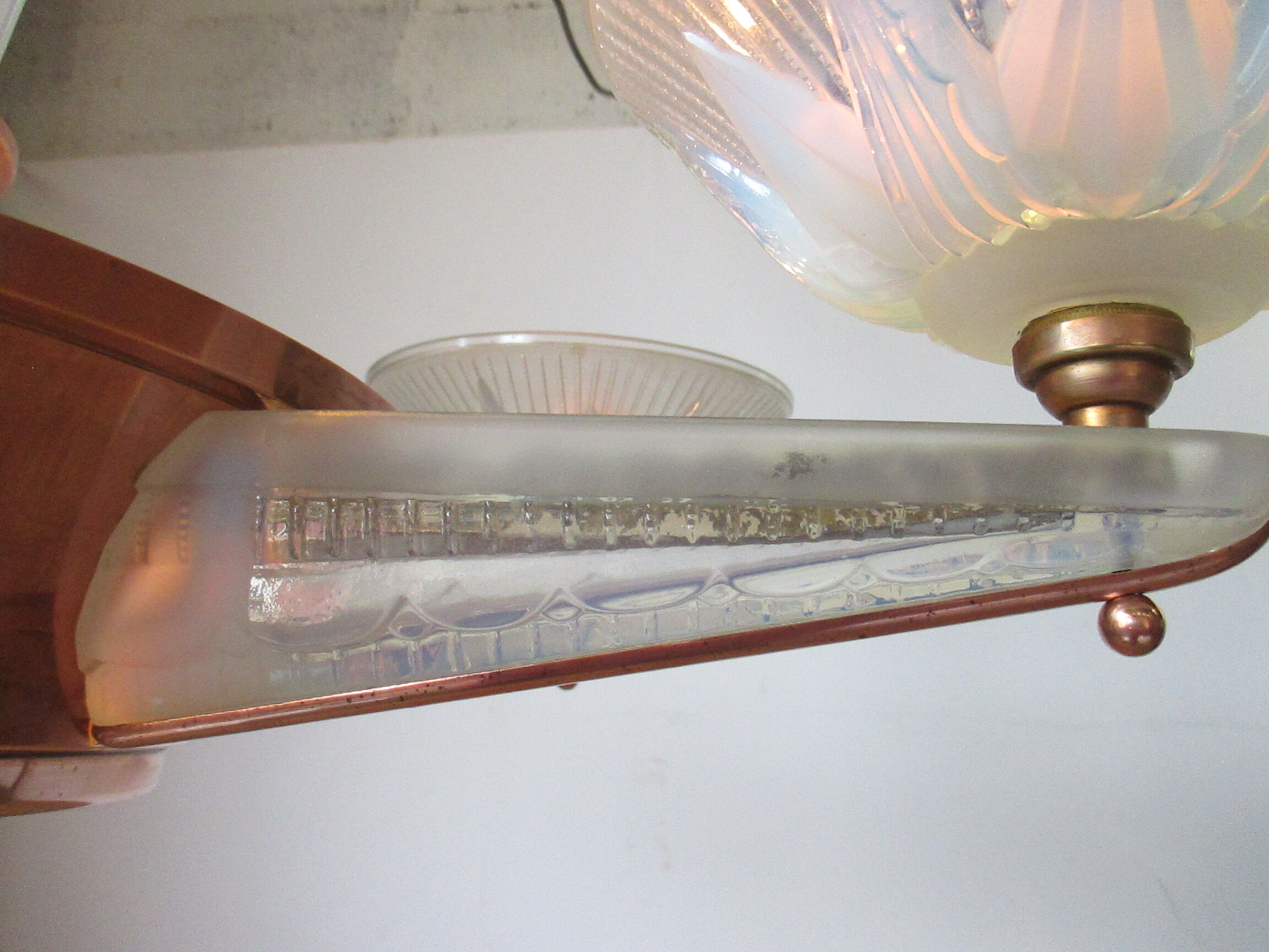 Chandelier Art Deco Petitot glassware ezan