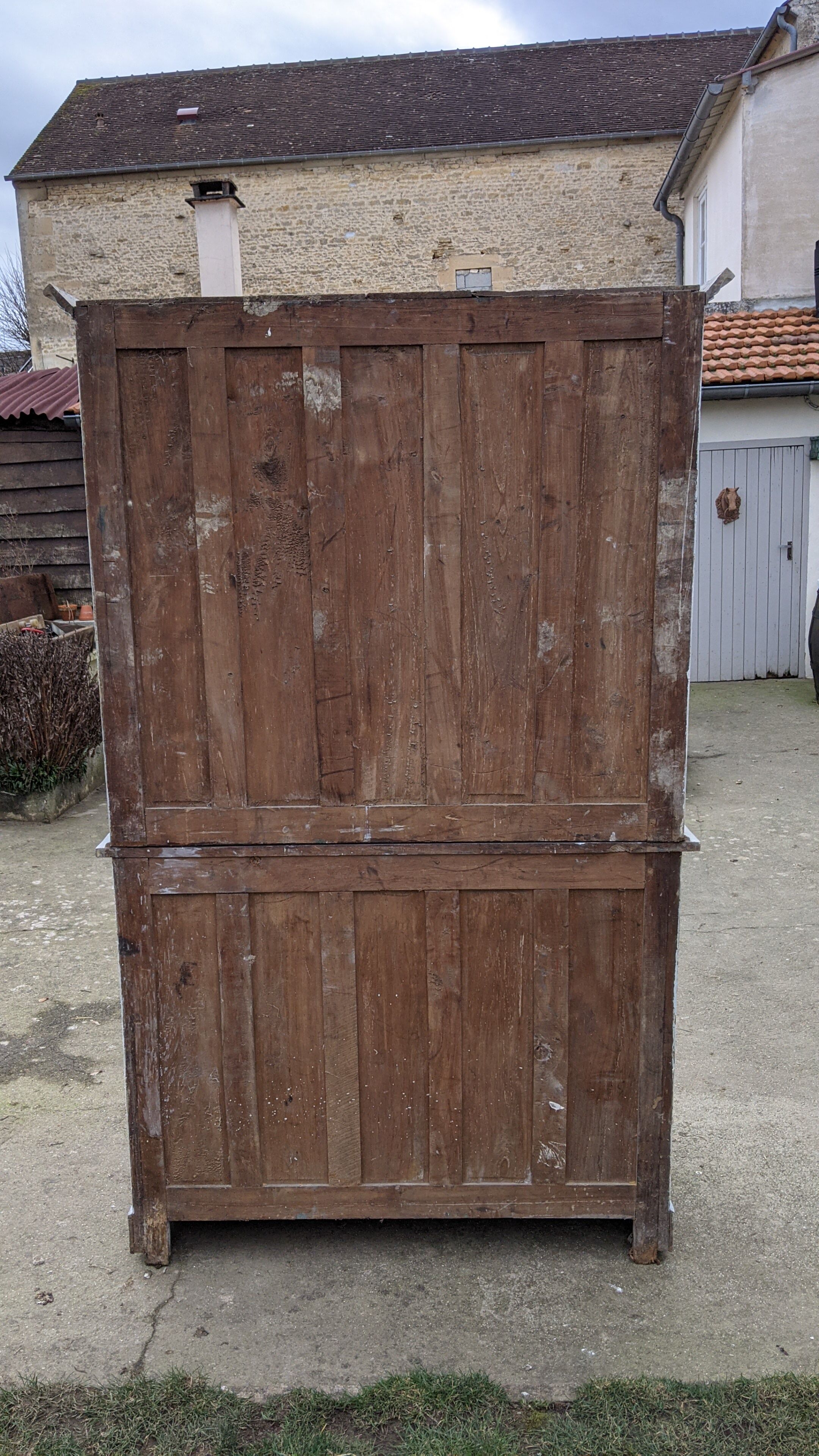 Old buffet two glass bodies