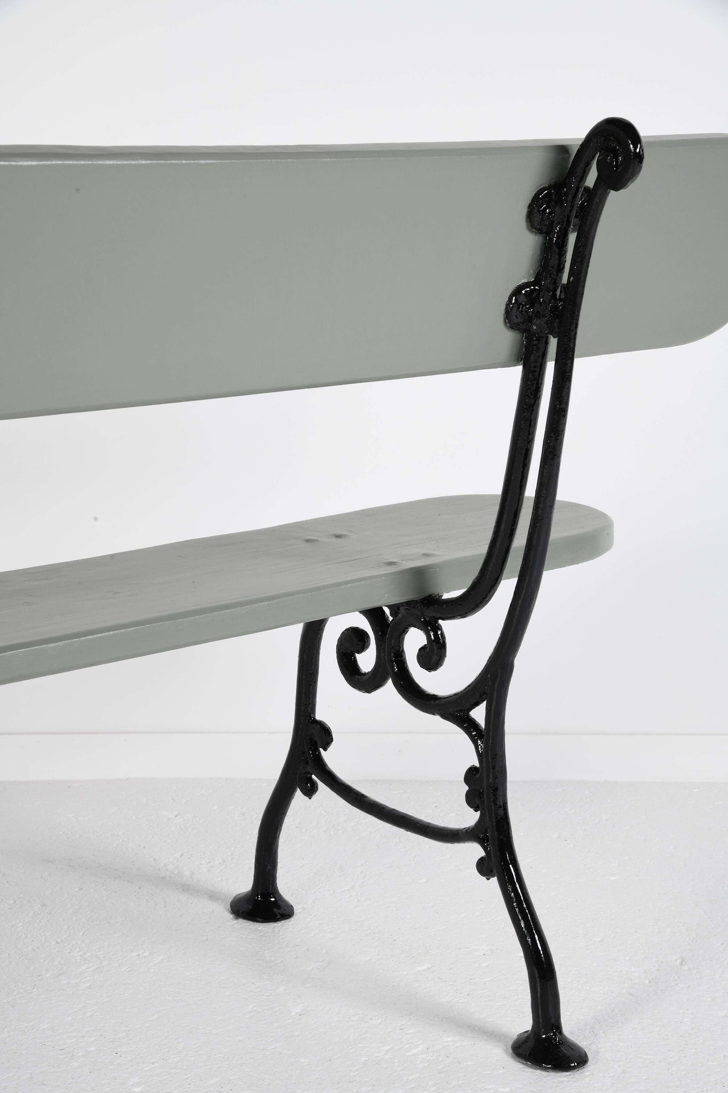 Cast iron and wood garden bench