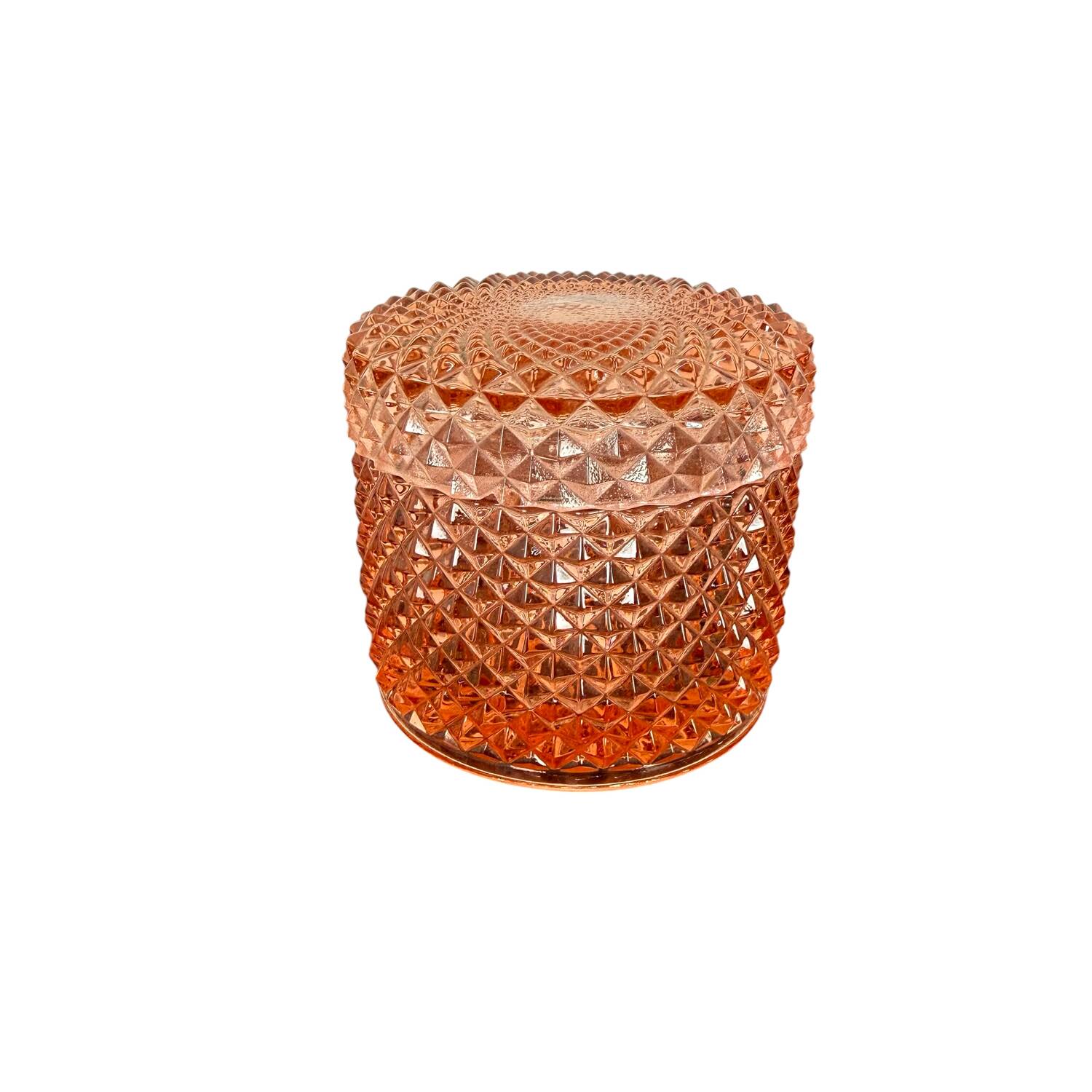 Vintage Pink Pressed Glass Bathroom Vanity Set