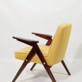 Modern yellow velvet armchair by Chierowski 366