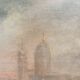 Large old romantic painting – Venetian scene in a gondola – Oil on canvas