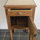 Bedside table - Louis XVI style - Solid oak