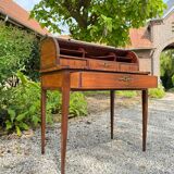 Vassou Jean Baptiste Cylinder Desk In Marquetry Louis XVI Period XVIII Eme Century