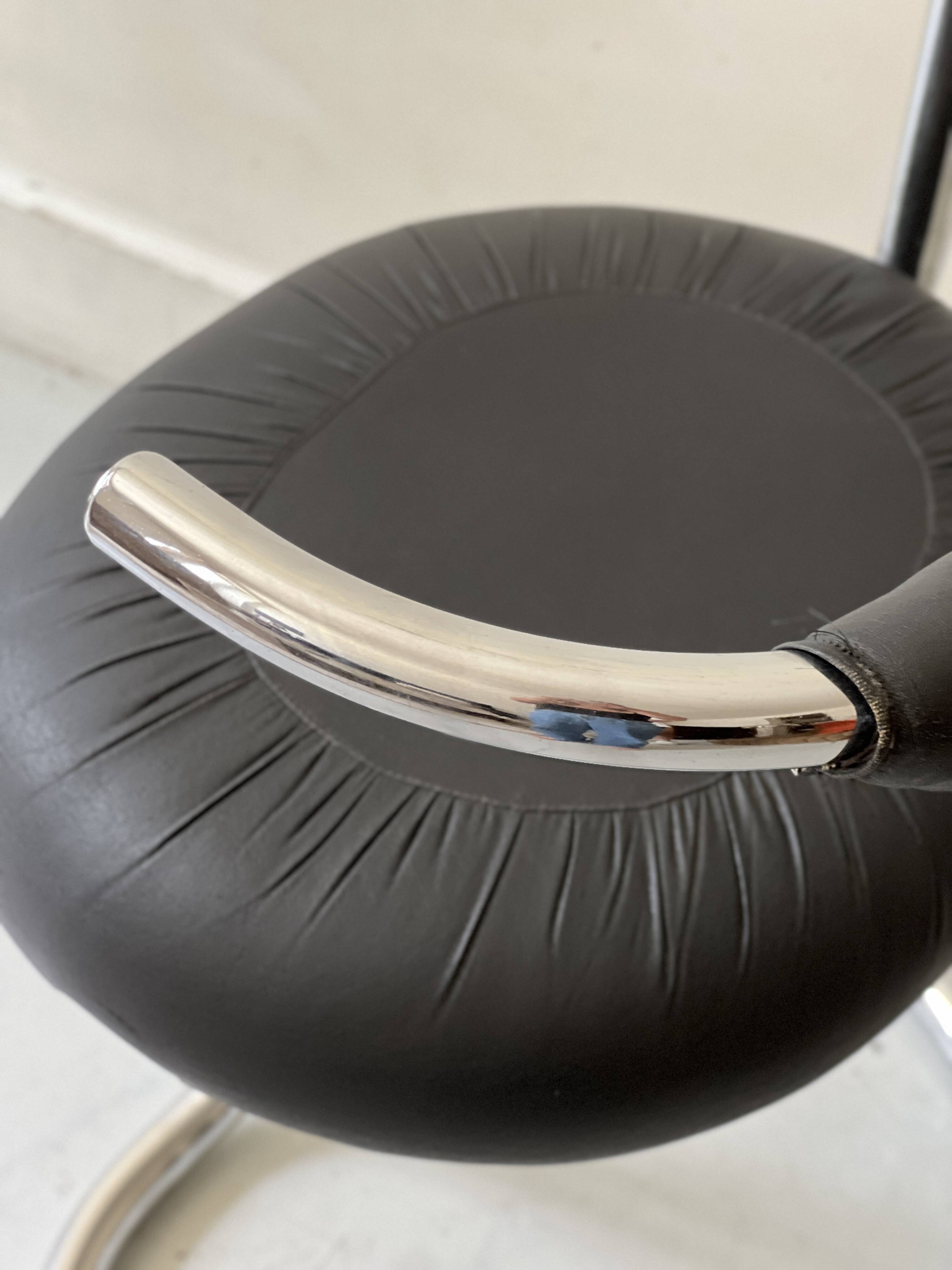Cobra model chrome design chair by Giotto Stoppino, Italy 1970