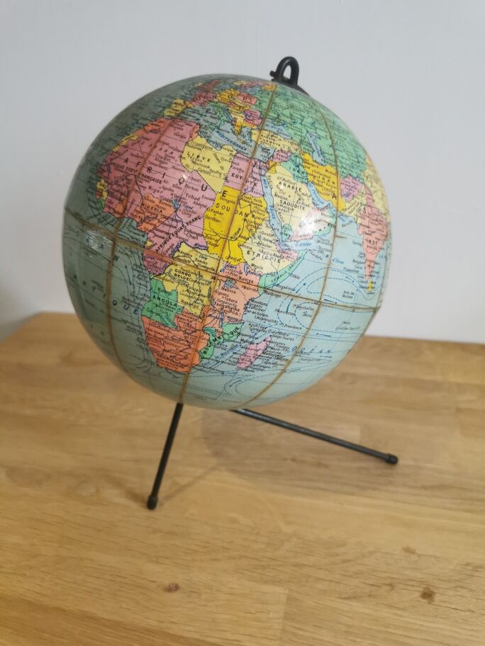 Vintage globe on feet