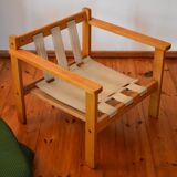 Fauteuil Mid-Century en vert années 1950/60