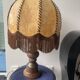Vintage 80s wooden rustic lamp