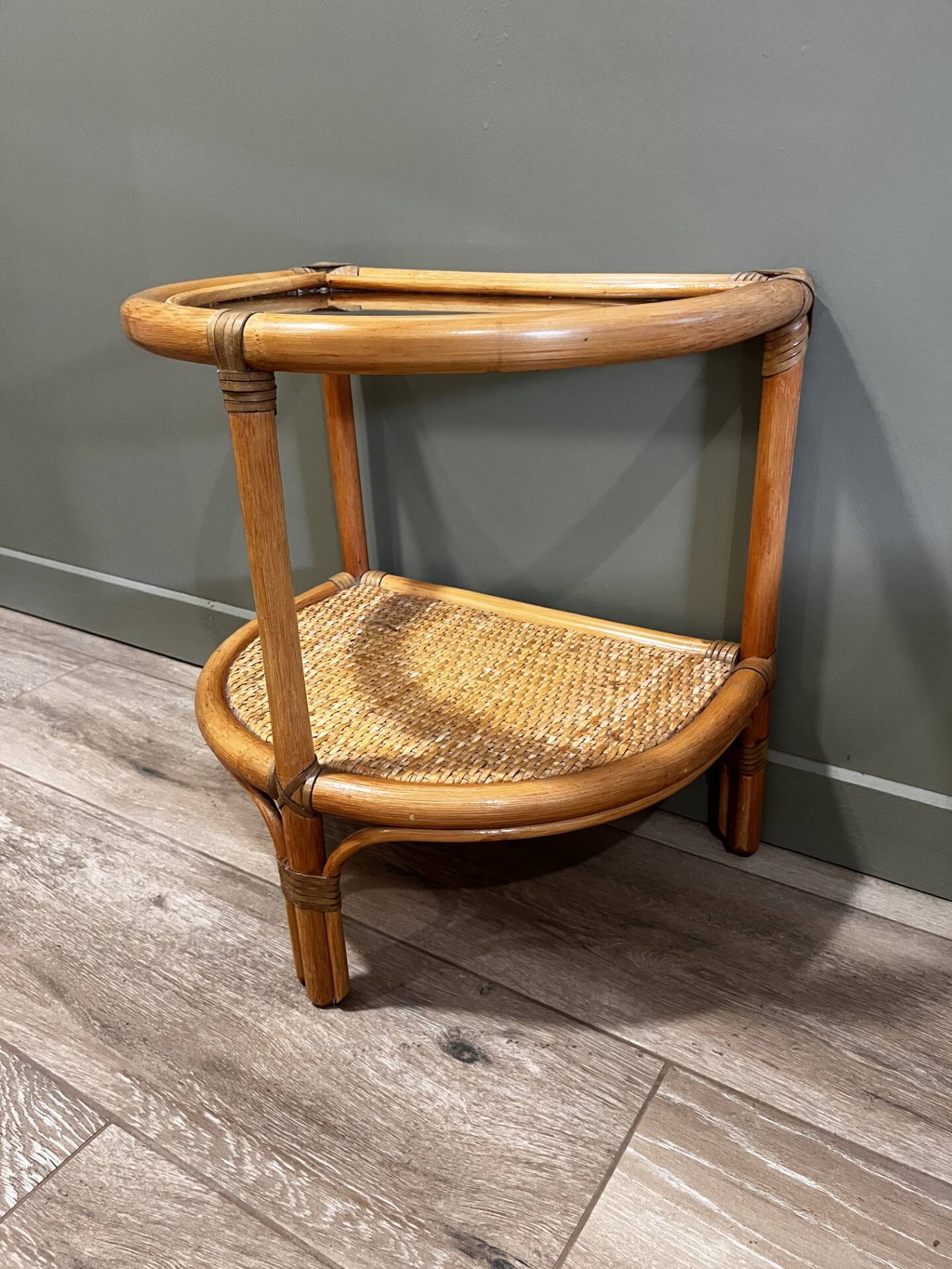 Rattan bedside table