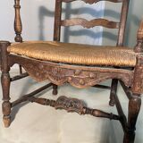 Fauteuil Provençal paillé - XVII eme siècle