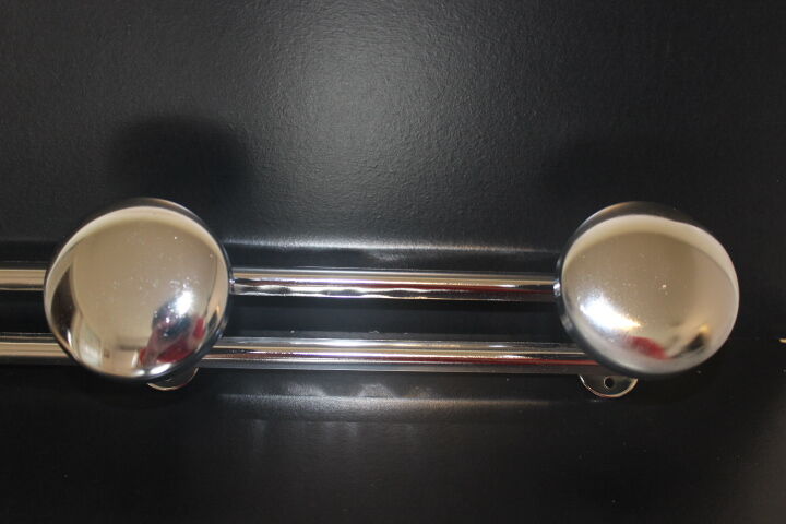 70s chrome wall coat rack