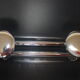 70s chrome wall coat rack