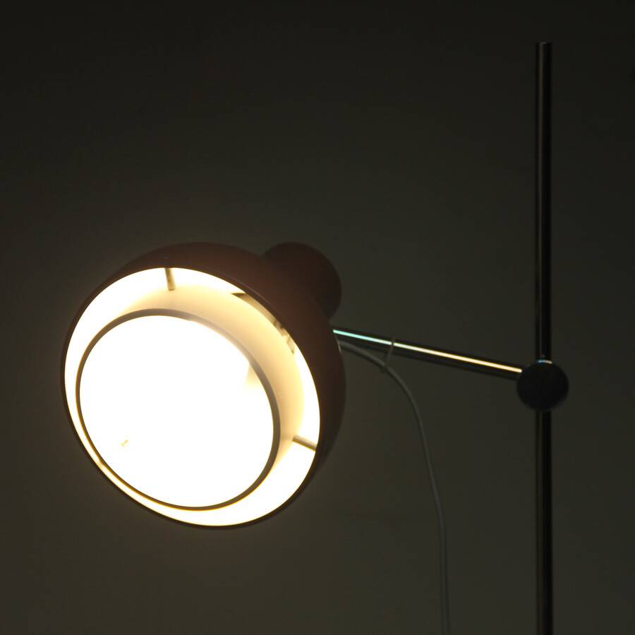 Metal floor lamp produced by Napako around 1970