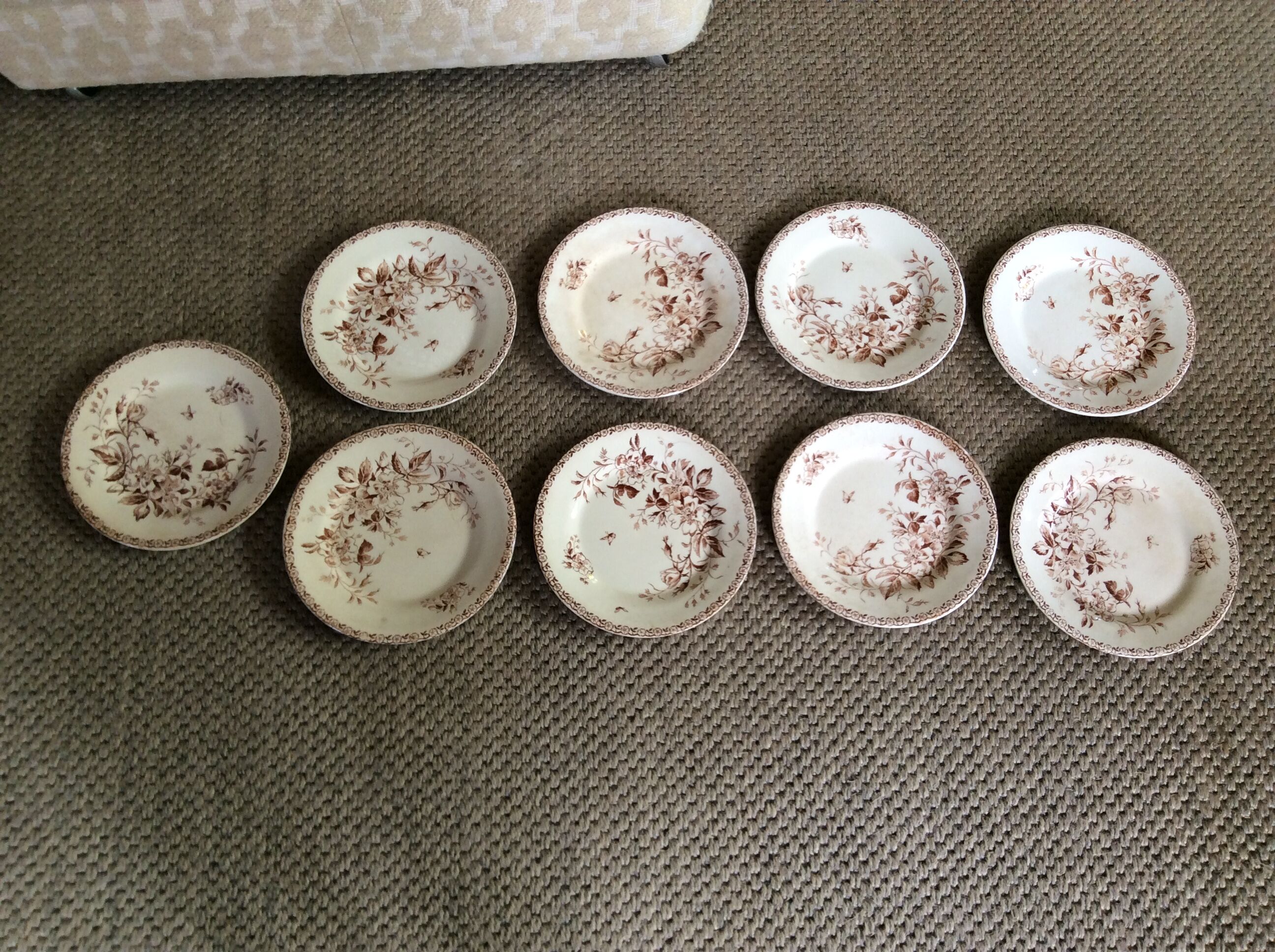 Series of 9 plates Iron Earth