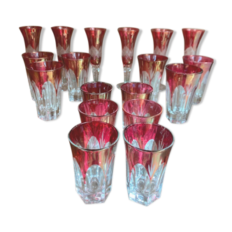 Ensemble de 18 verres en verres de Muranо